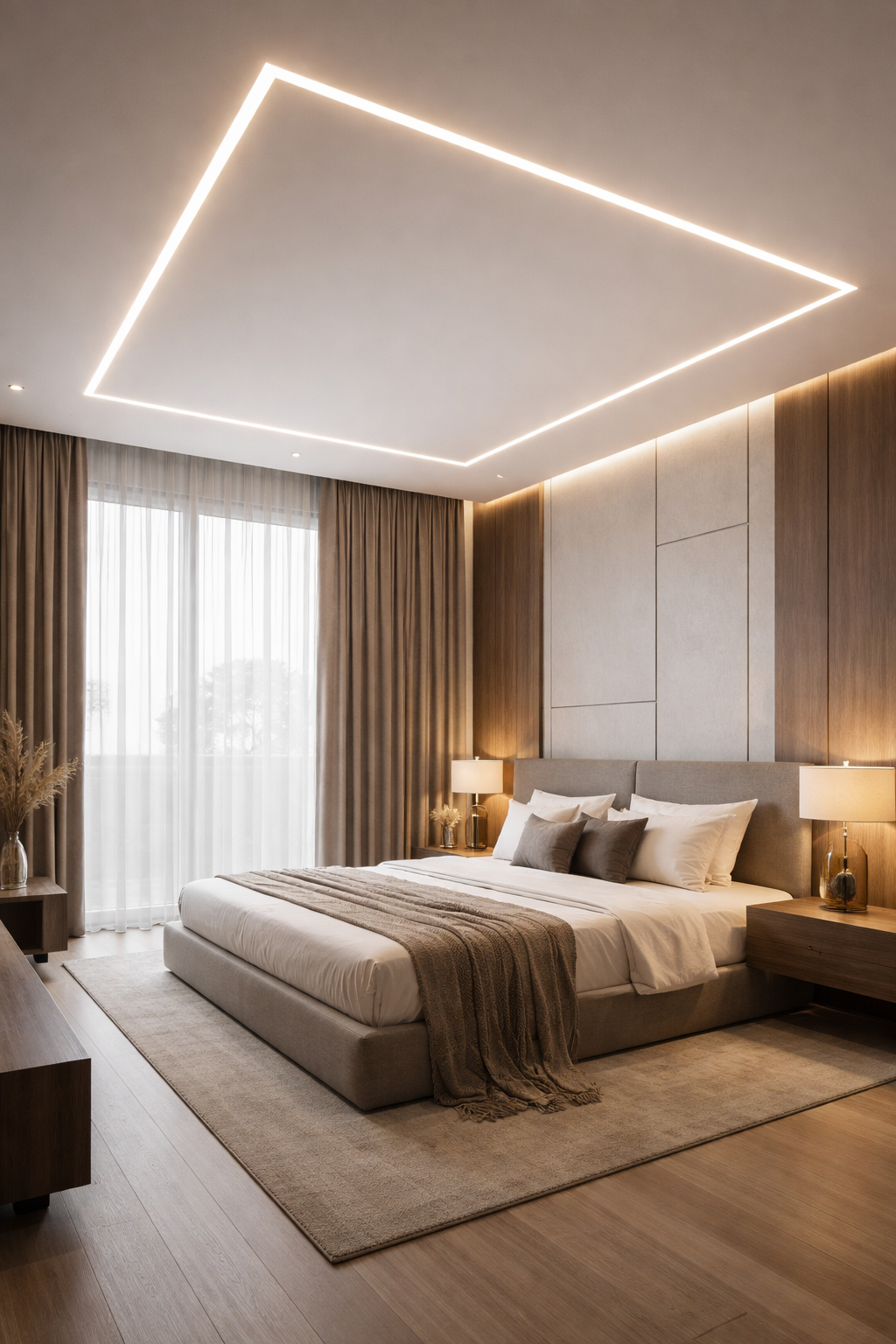 لاین نوری سقف اتاق خواب