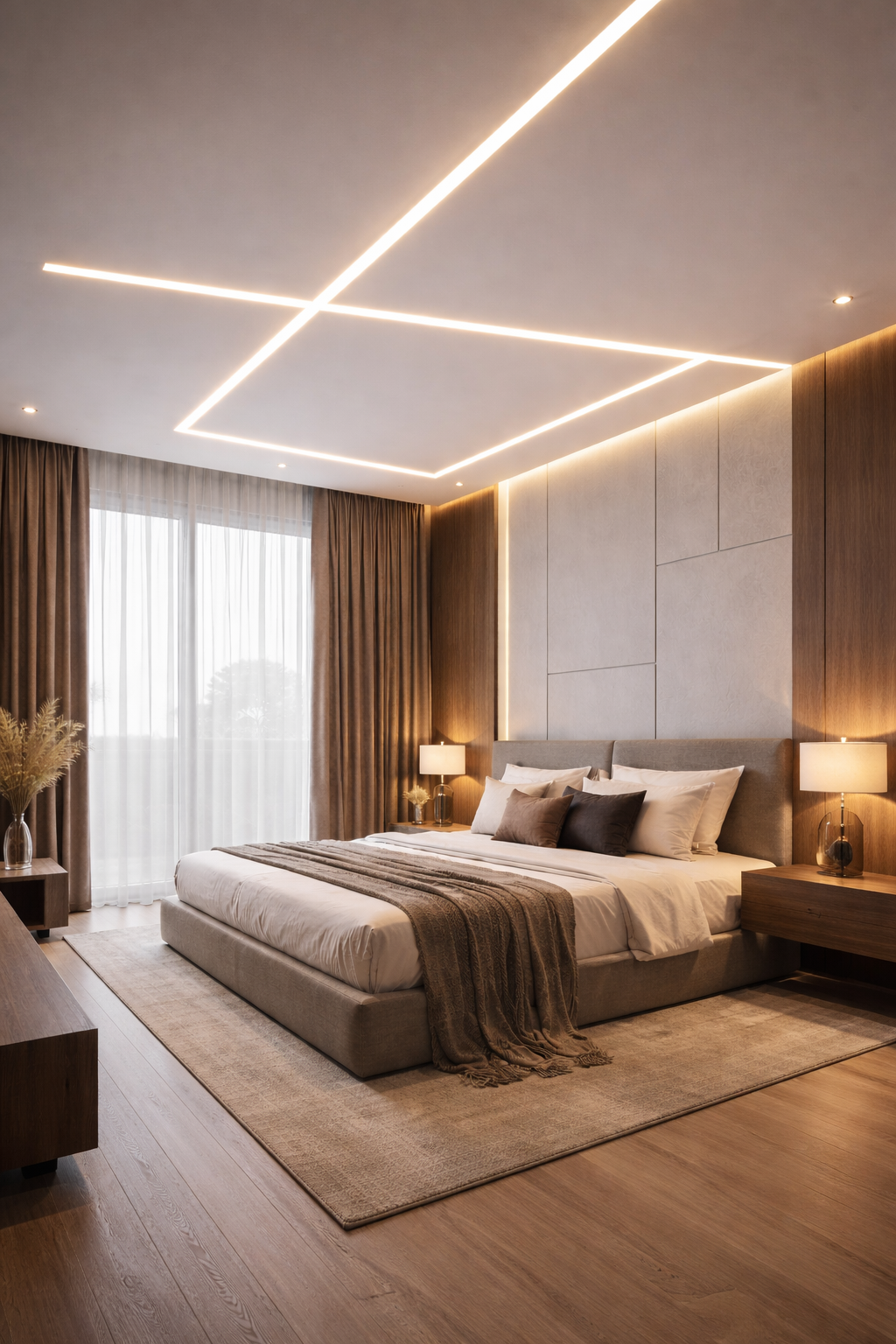 لاین نوری سقف اتاق خواب